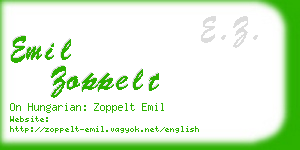 emil zoppelt business card
